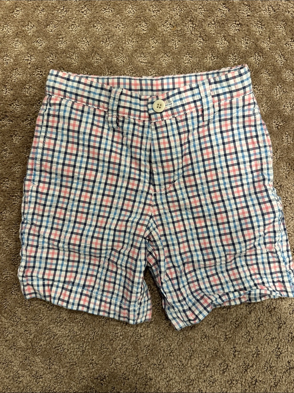 Vineyard Vines Plaid Shorts in White, Blue & Pink